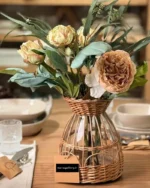 گلدان شیشه ای مدل لاله حصیری مرسا گالری یک