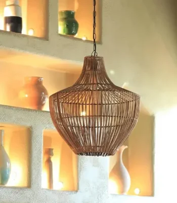 لوستر حصیری مدل اشکی مروار مرسا گالری