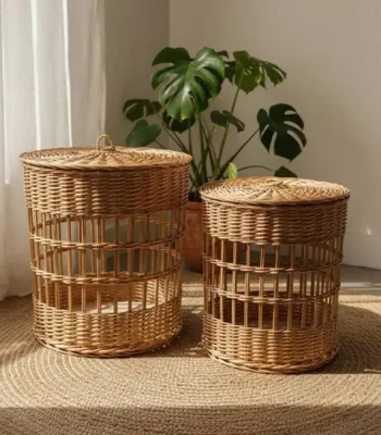 سبد حصیری کف تخته ای مرسا گالری